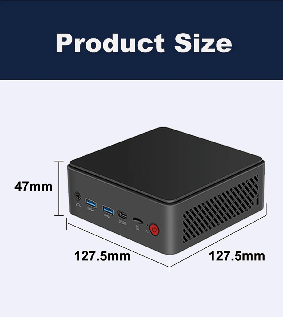 Eglobal 14th Gen Ultra 5 125H Mini PC Compact for Office Home 16G DDR5 RAM 512G NVMe SSD Windows 11 HD DisplayPort Type-C Wifi6