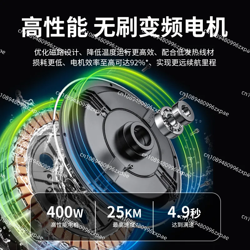 14-Inch lithium battery folding electric vehicle, adult portable electric bicycle, transportation battery car image 5