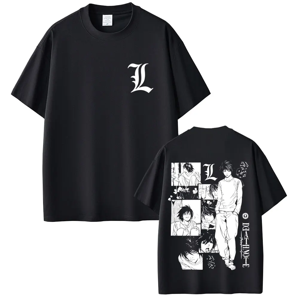 

Anime Death Note Yagami Light Graphic T Shirts Men Women Cartoon Manga Crewneck T-shirts Men's Vintage Oversized Streetwear Tees
