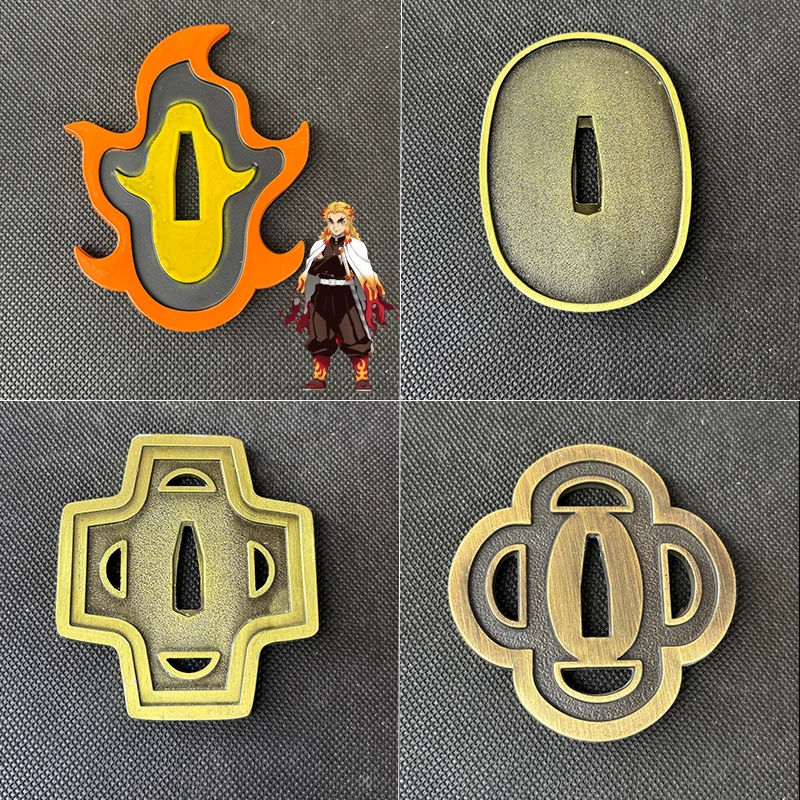 Espada de anime japonês tsuba, bom encaixe de Demon Slayer, uma peça de guardia Katana Allloy