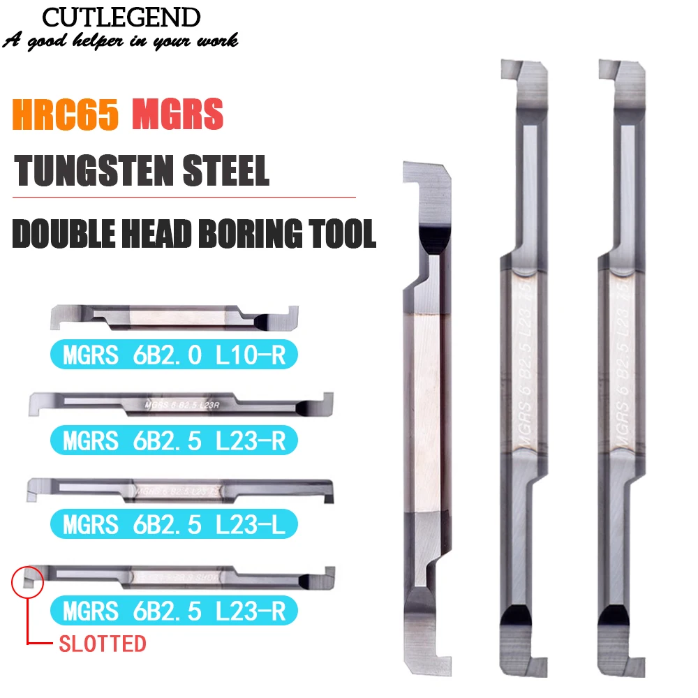 

CUTLEGEND MGR Double Head Small Hole Grooving Knife MGR6 B2.0 B2.5 L10 L23 Carbide Grooving Tool Boring Bar