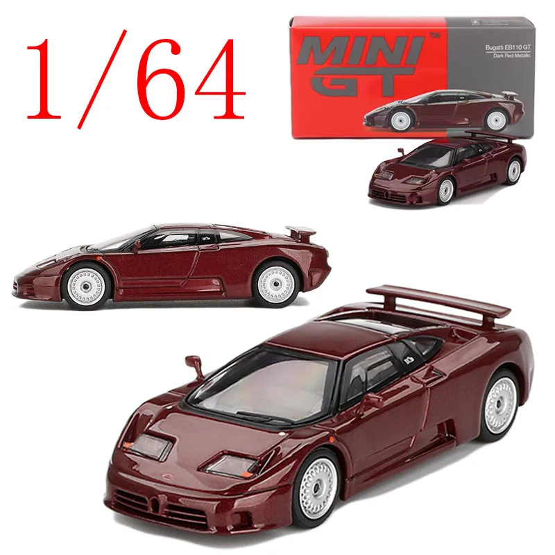 

MINIGT Diecast 1/64 Scale Bugatti Alloy Model Cars Bugatti EB110 #806 Play Vehicles Toys for Boys Gift Original Box