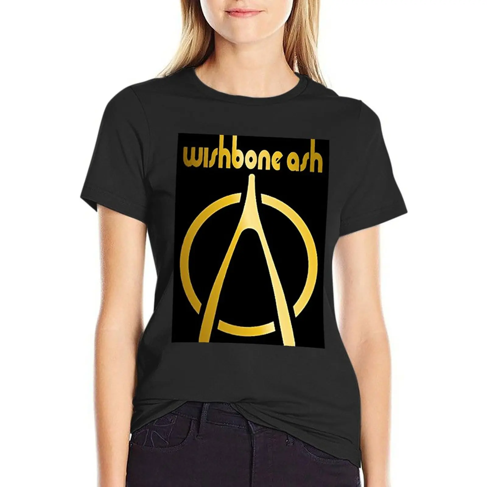 Logo Wishbone Ash Music T-Shirt oversized korean fashion t-shirts for Women cotton