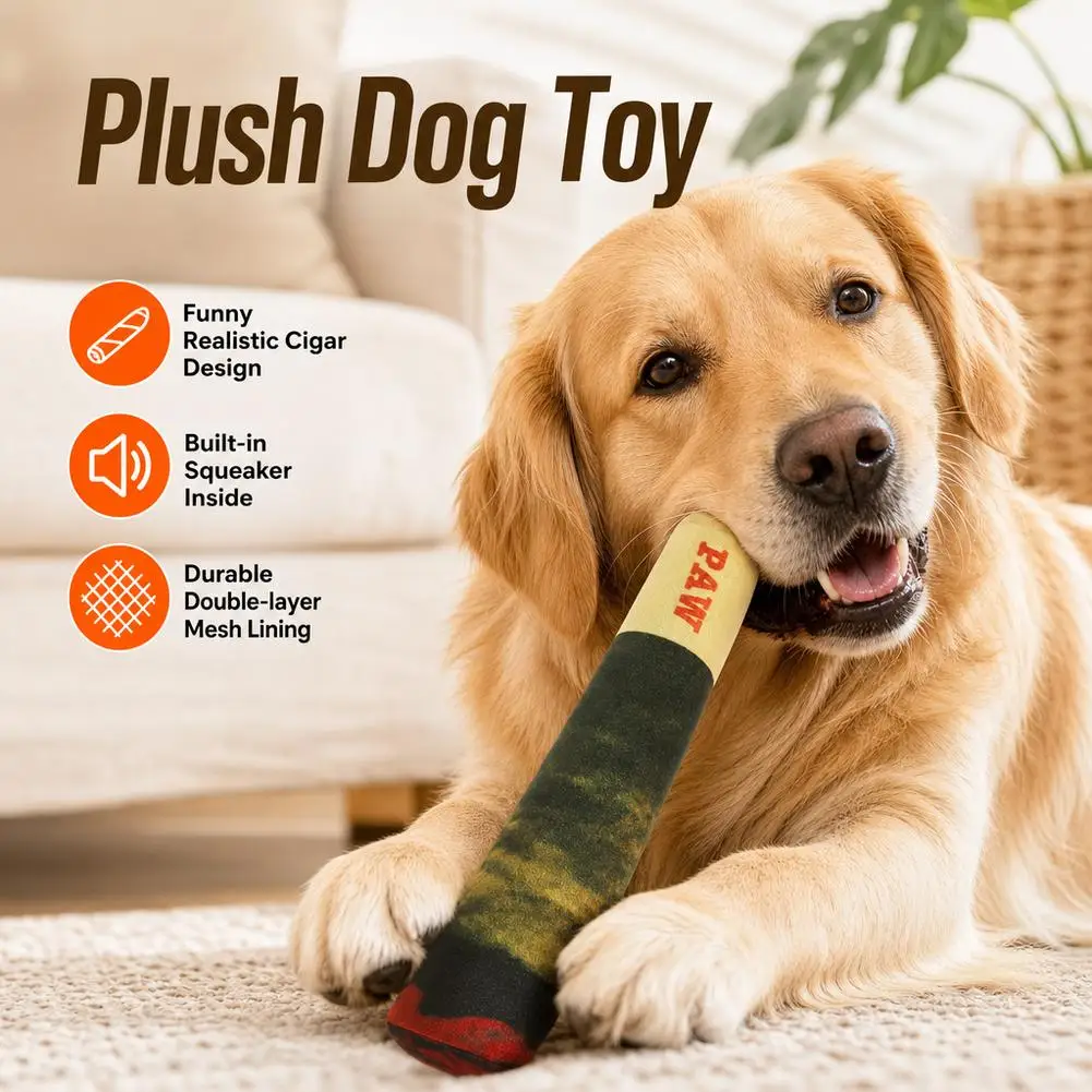 Interactive Dog Joint Sound Puppy Toys Cigar For Small Resistant Squeak Dogs Indestructible Dog Plush Chewing Toy Pet Bite Toys