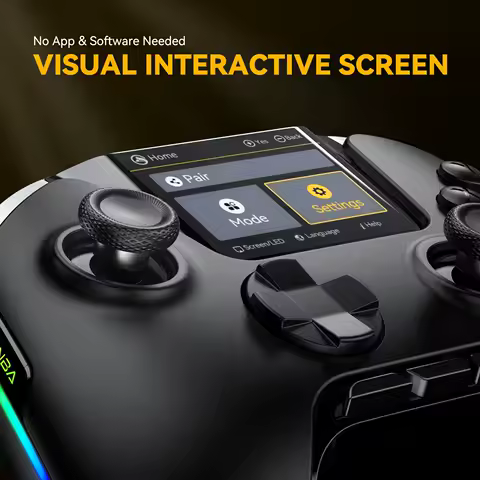 Manbaone 50 스마트 무선 게임 패드 Pc 블루투스 조이스틱 컨트롤러 조이스틱 2 인치 화면 스팀 모바일 게임 컨트롤러