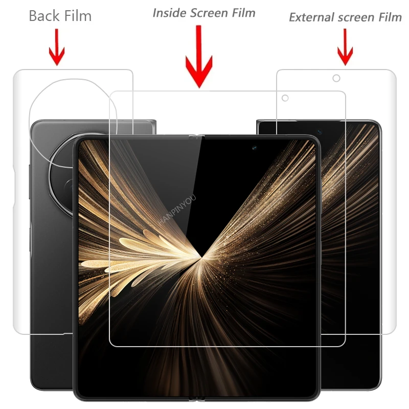 Für Honor Magic V6 V5 MagicV6 MagicV5 5G Klare TPU / Matte Anti-Fingerabdruck Hydrogel Vollständige Abdeckung Weiche Displayschutzfolie – Detail 1