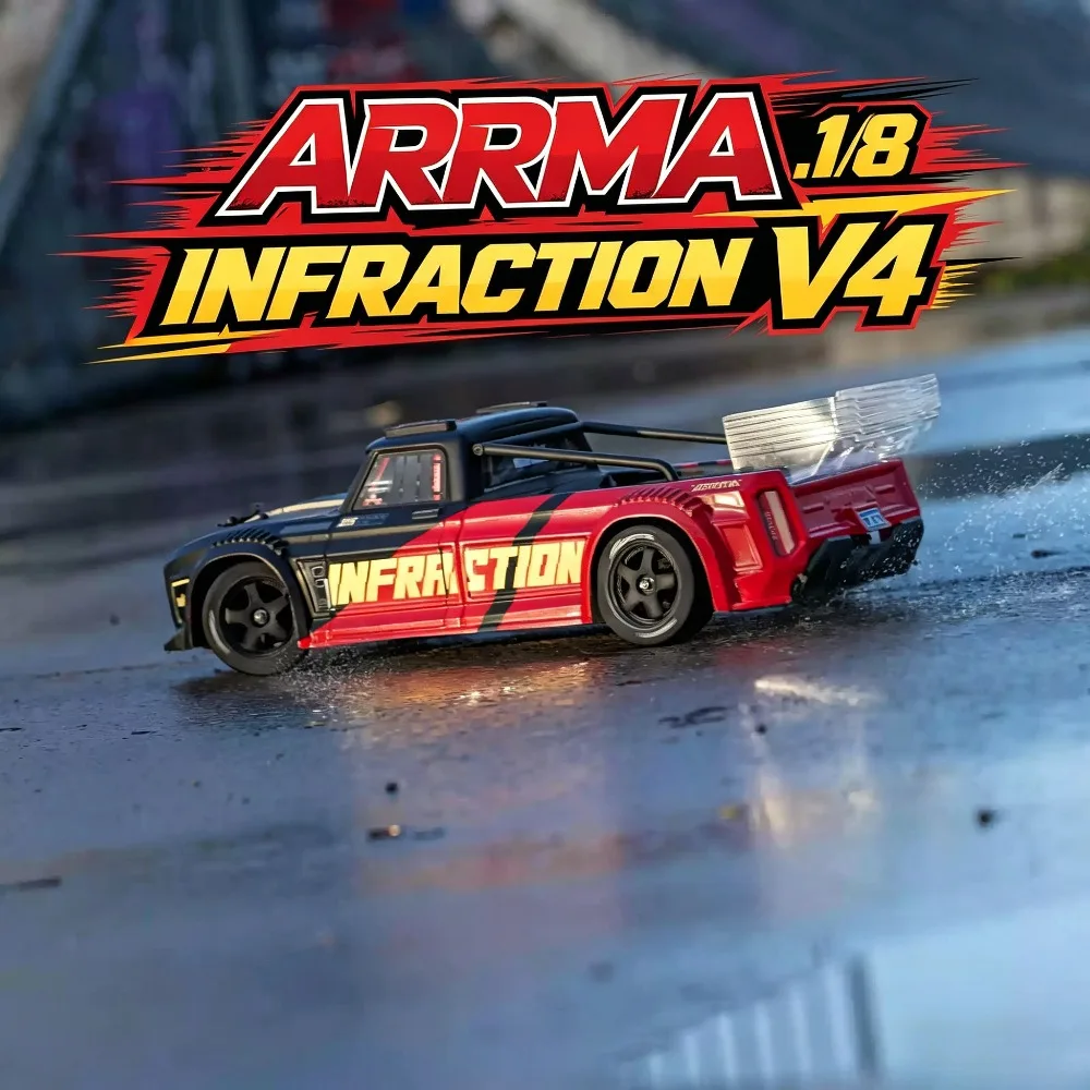 

ARRMA 1/8 INFRACTION Crossover V4 4WD Brushless 2-3S DSC Technology Street Flat Run RTR Adult Toy Gift
