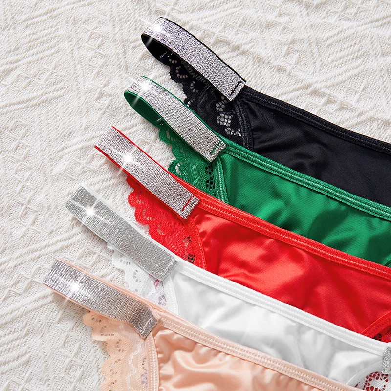 5 قطعة/الحزمة التطريز النساء سراويل منخفضة الارتفاع الأزهار الملابس الداخلية مريحة للتنفس لامعة الساحرة الإناث ملخصات مثير الملابس الداخلية #5