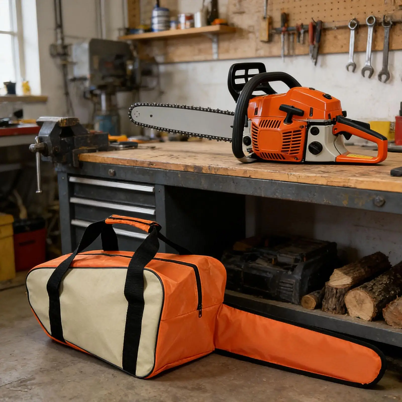 Durable Chainsaw Carry Bag Oxford Cloth Lightweight Storage Holder for Cordless Chainsaws on the Go