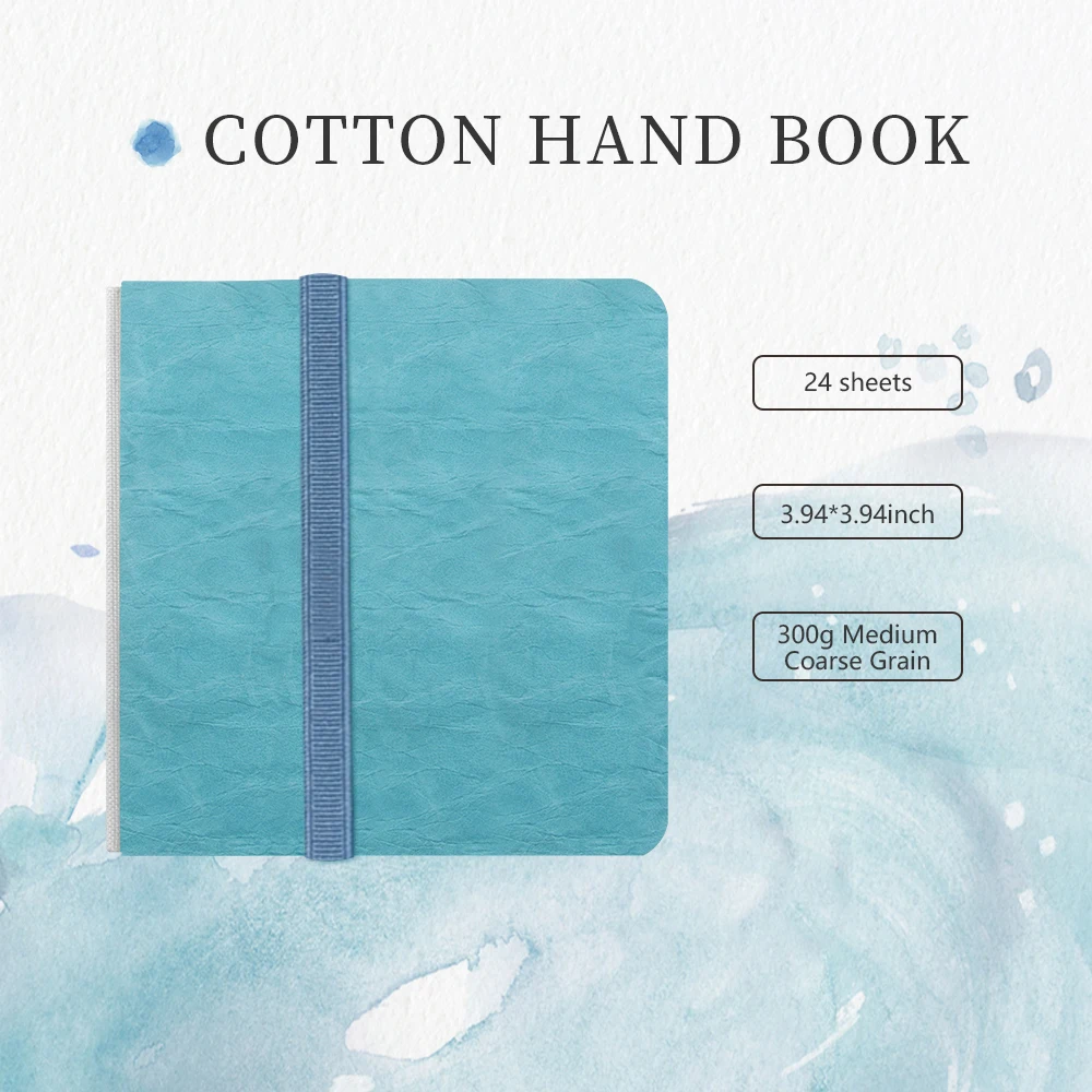 POTENTATE Blauwe Kleur Aquarel Journal Tekening Boek Hand Notebook Schetsblok 100% Katoen 300gsm Koude Pers voor Art Supplies