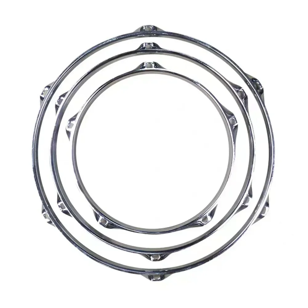 8/10/12/14inch Heavy Duty Rim Guard Metal Drum Hoop/Rim Protector Hoop/Silencer Snare Drum Hoops Replacement Zinc Alloy Frame