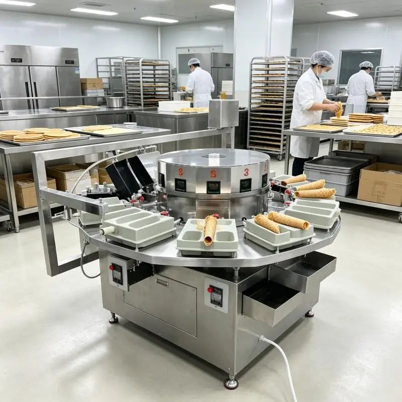 Automatic Egg Roll Baking Machine Commercial Egg Roll Maker Fast Heating Easy Operation Stainless Steel Design