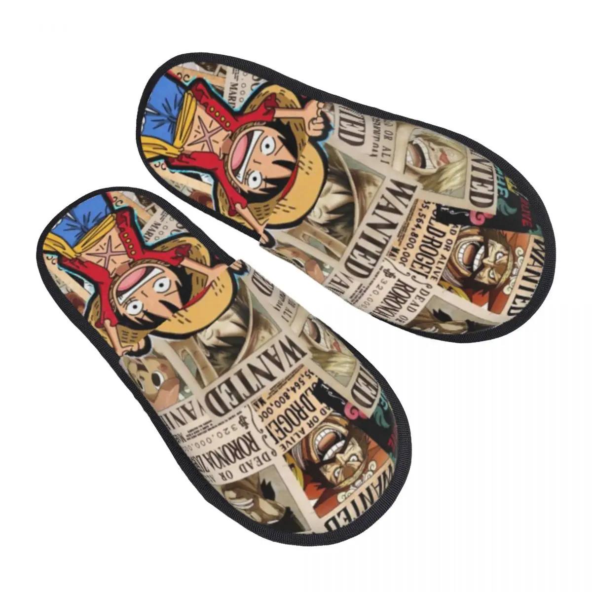 OnePieces Luffys Zoro O-one-piece-e Furry Slippers Non-slip Cozy Memory Foam Slides Bedroom
