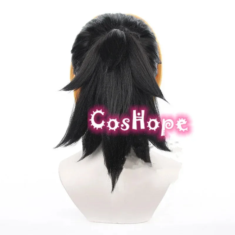 마키오 우즈이 텐겐 아내 노란색 검정색 가발 코스프레 애니메이션 내열성 합성 가발