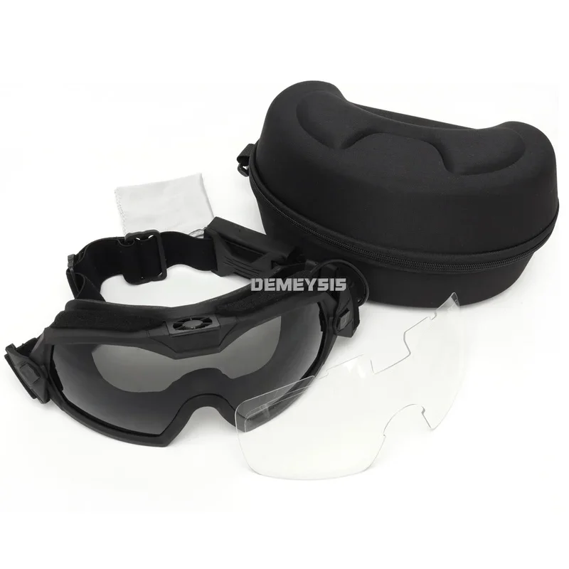 2 Lenses Tactical Goggles Paintball Shooting Anti-fog Glasses Outdoor Hunting  Airsoft Sports Protective Goggles