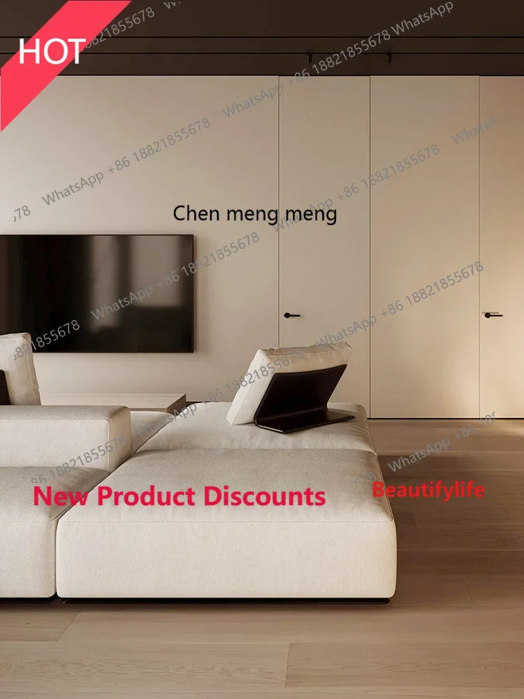 P32 Minimal flat back-to-back living room, double-sided island module, sofa combination