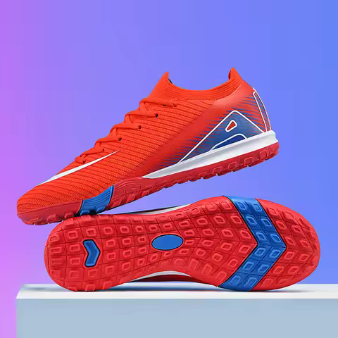 New Men Soccer Shoes Training Boys Adult Outdoor Sport Cleats Non Slip Football Boots Long Spikes Breathable Match Comfortable