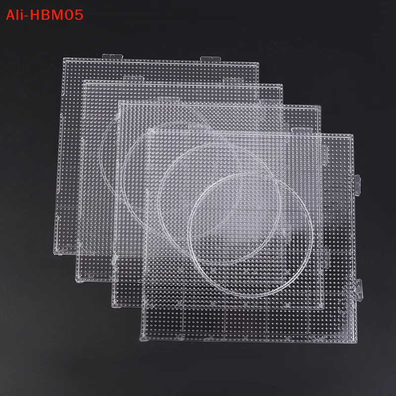 (HB05)4Pcs 2.6MM Beads Pegboards Board For Perler Tool Fuse Beads Square Jigsaw Puzzle Template Children Educational Toys DIY