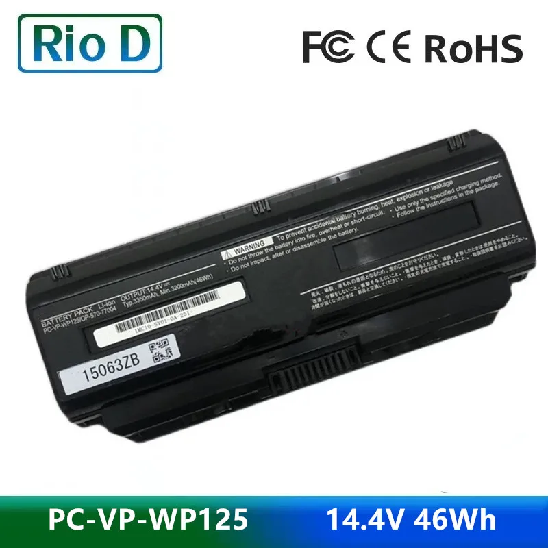 

PC-VP-WP125 14.4V 3200mAh 46Wh OP-570-77004 Laptop Battery for NEC PC-11750HS6R PC-VP-WP125 OP-570-77004 Series