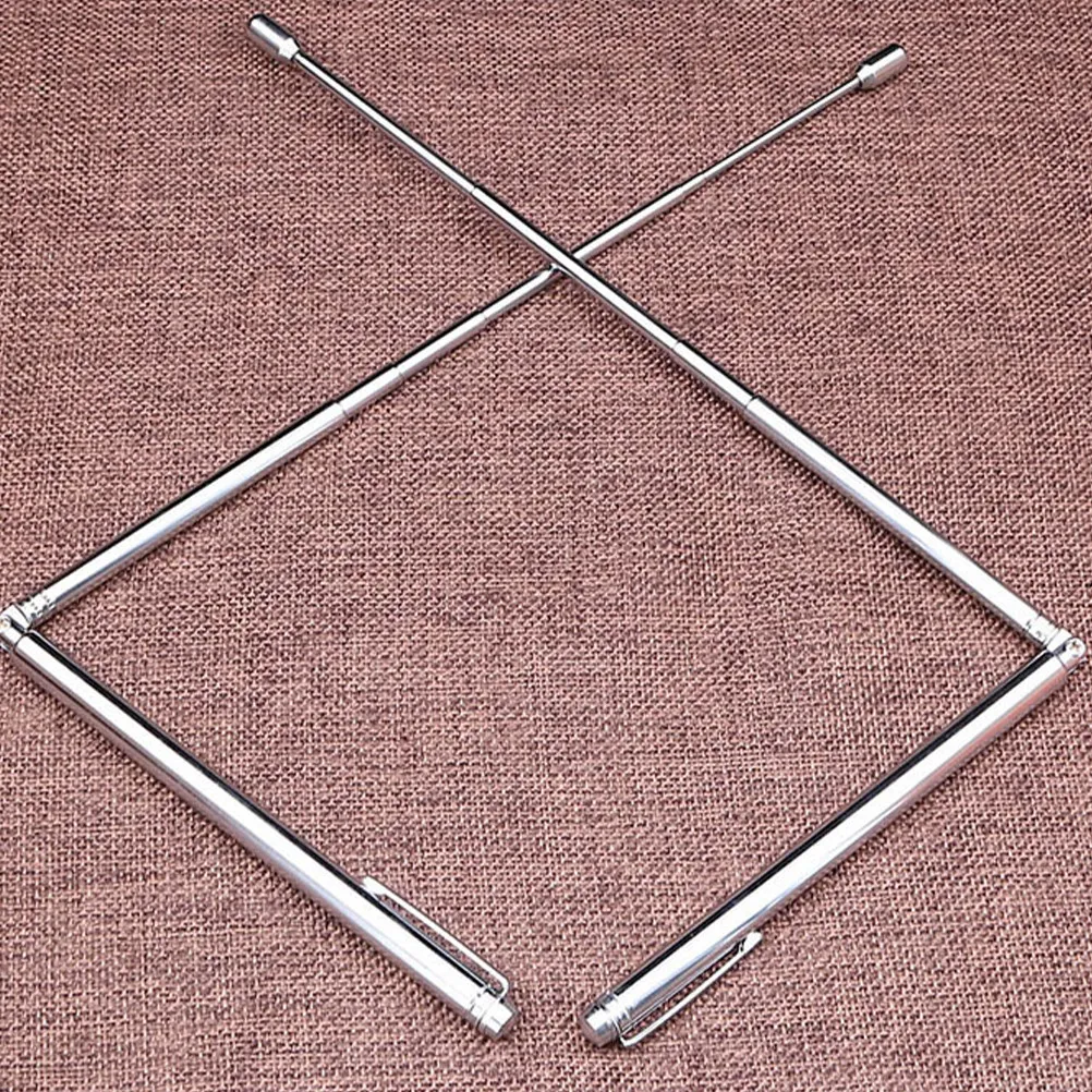 2Pcs Lightweight Stainless Steel Dowsing Rods Simple Shaped Flexible Divining Rods for Outdoor Home Divination Treasure Hunting