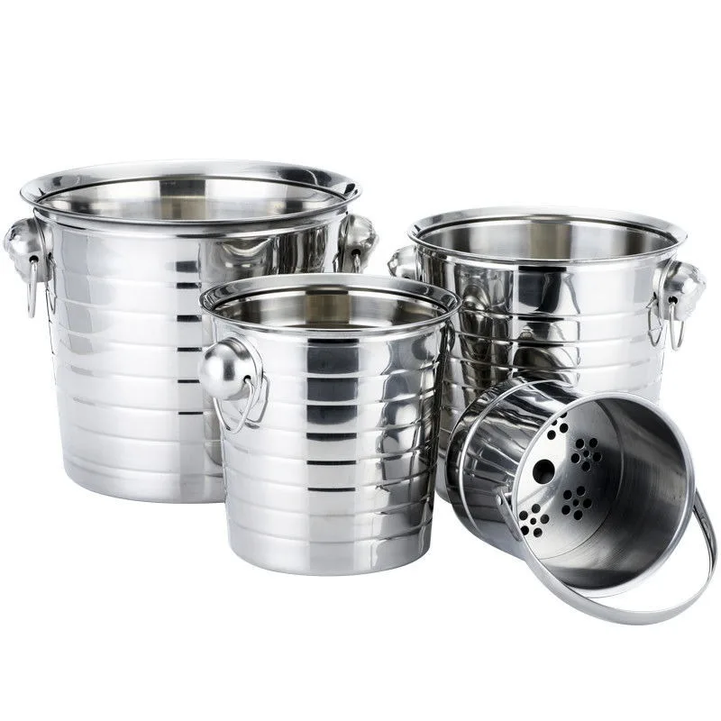 Stainless Steel Tiger Head Ice Bucket, Commercial Wine & Champagne Chilling Bucket for KTV Bar Use