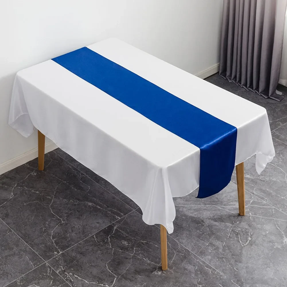 

1pc Satin Table Runner Table Cloth 30x275cm For Banquet Wedding Party Decoration Polyester Home Textile Wedding Decoration