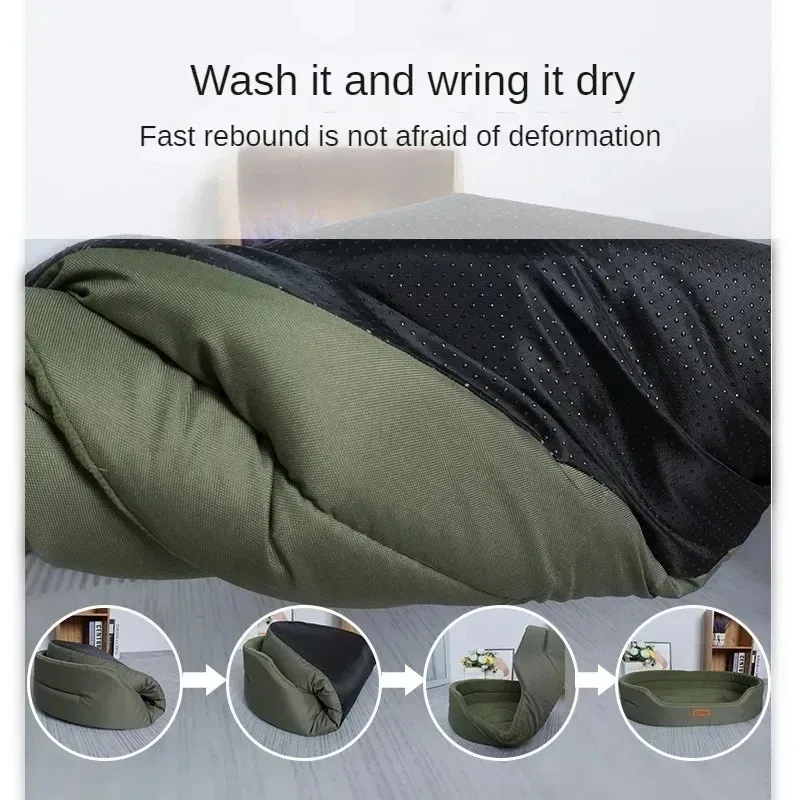 Winter Dog Pet Beds Square Dog Bed For Large Dogs Custom Size Dog Sofa Beds Waterproof Customized Pet Bed Inner Pad Washable