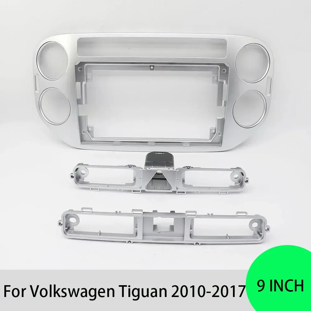 

For Volkswagen Tiguan 2010-2017 9 Inch Car Frame Fascia Adapter Canbus Box Decoder Android Radio Dash Fitting Panel Kit