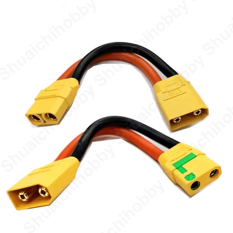 1PCS XT90 XT90S Male Female Plug Extension Cable 10WAG Silicone Wire ESC Battery Balance Charging Anti- Sparking Adapter