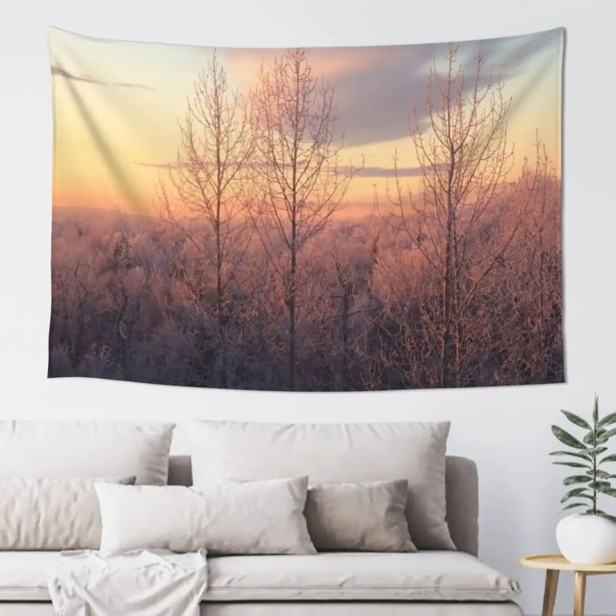 

Pastel Winter Sunset Tapestry Room Decorations Aesthetics Wall Deco Korean Room Decor Tapestry