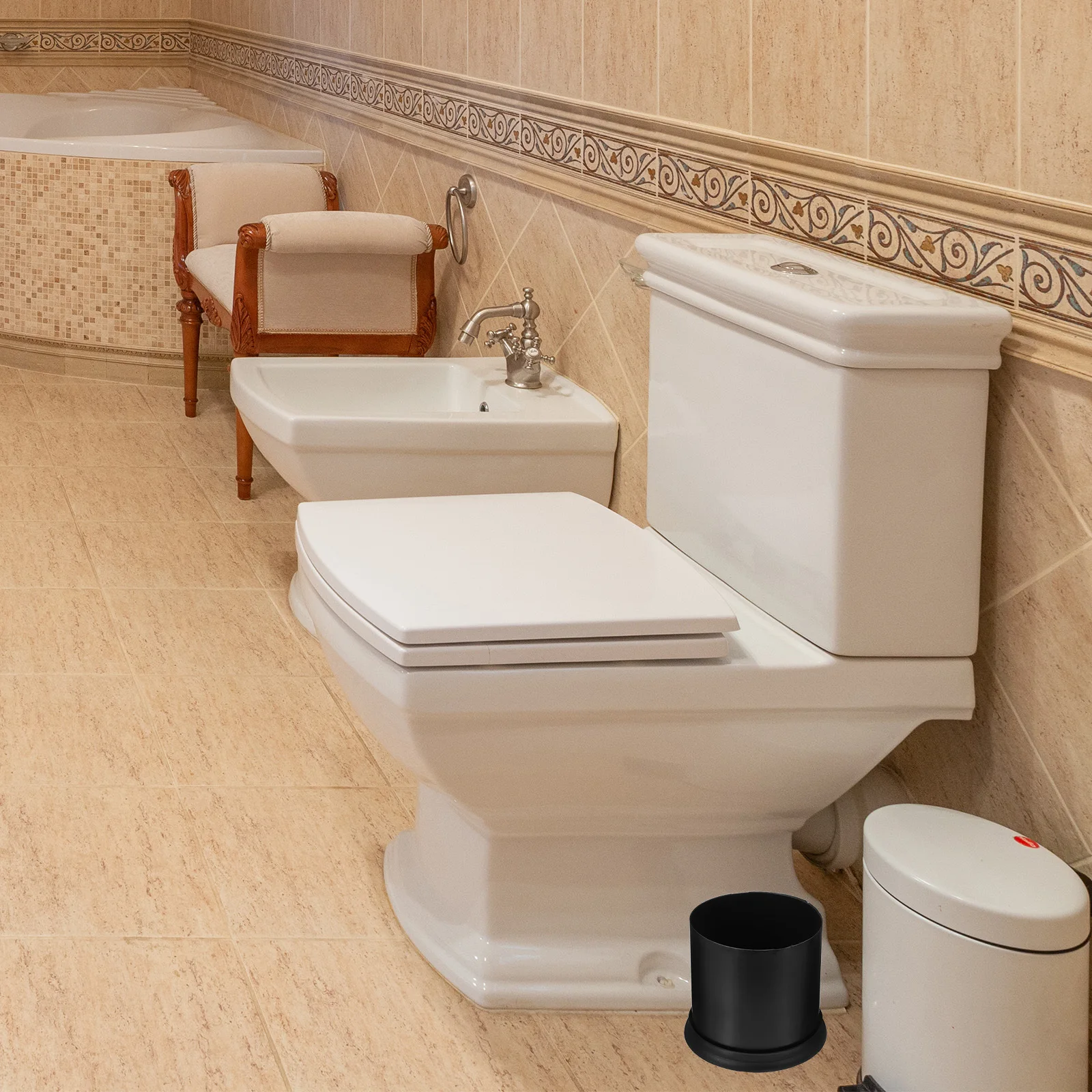 

Toilet Brush Holder Bathroom Cleaning Toilet Cleaning Brush Holder Brushes Household Cup Container Supply Plastic Black