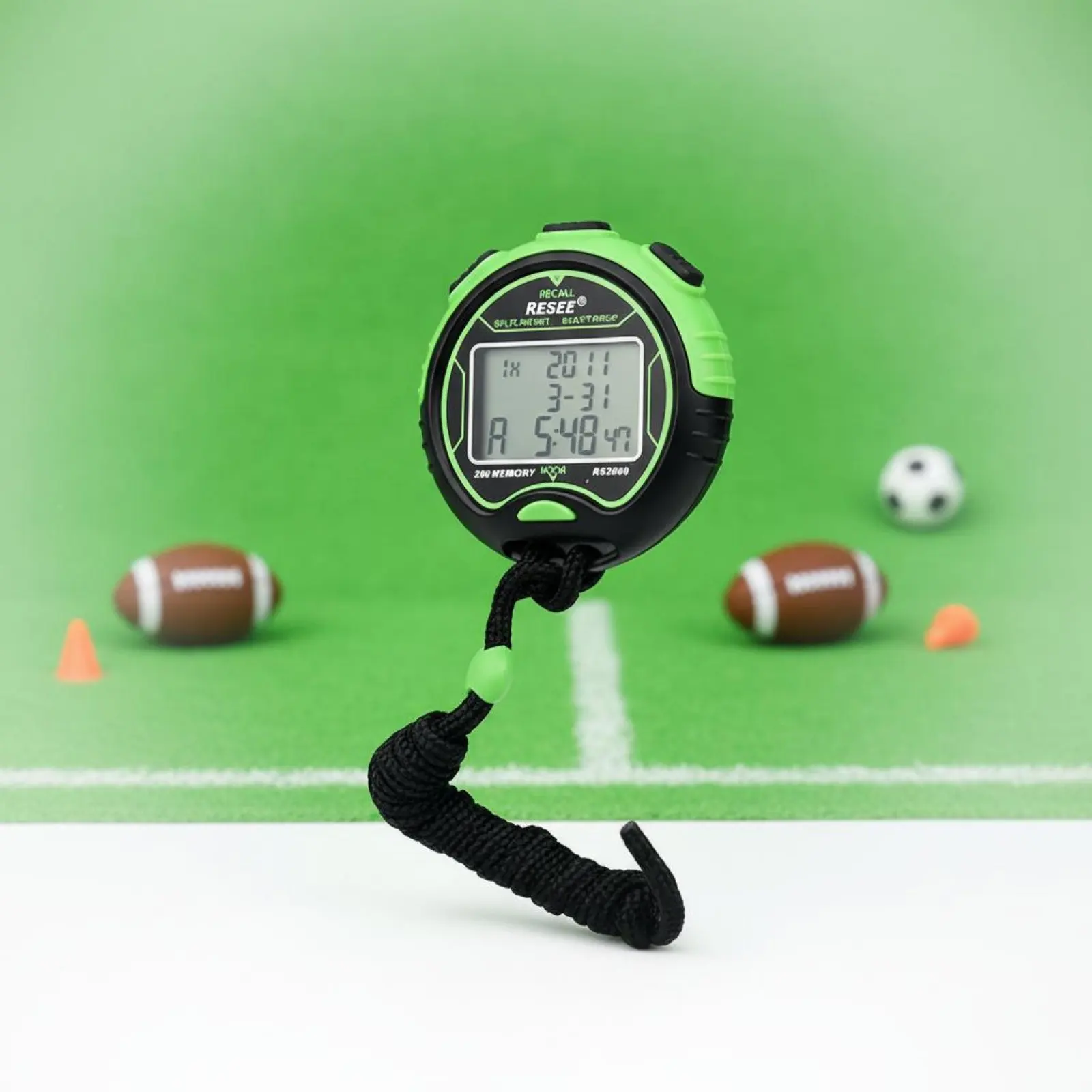 Fotografia 7: Cronômetro Digital Esportivo com Display de 3 Linhas, Tela Grande e Memória de Volta para Árbitros, Treinamento e Atletismo
