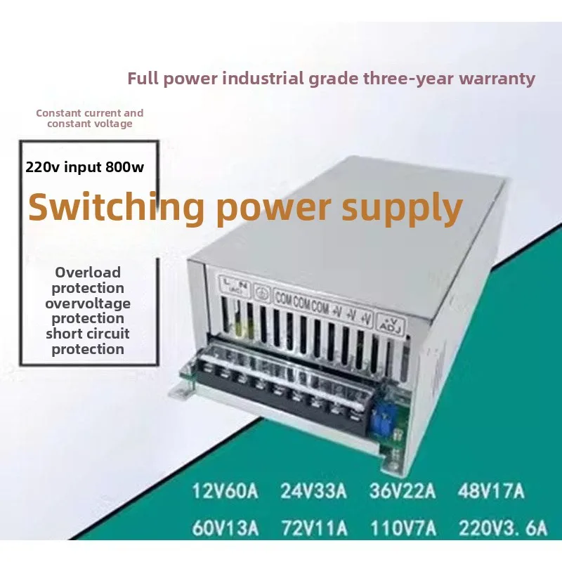 S-800/1000/1200W-12V24V27V36V48V60V72V110V220V Switching Power Supply