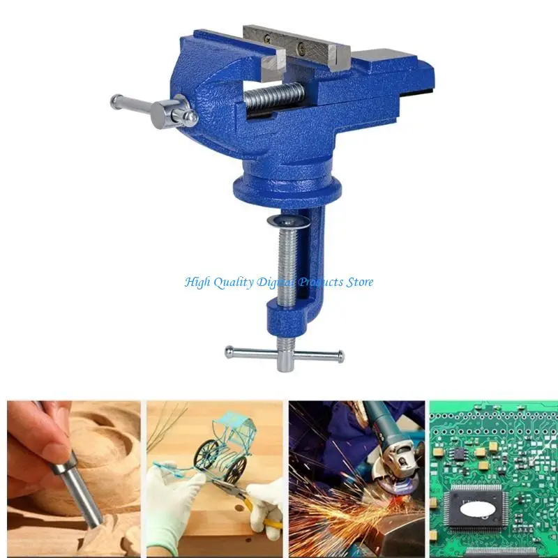 U2JE Muliti-Funcational Vise Mini Rotating Tables Screws Vise Clamp Screw