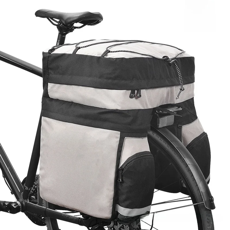 Roswheel 60L Bike Accessories Bag Black Blue Red Double Bicycle Rear Seat Trunk Bag Handbag Pannier With Rain Cover