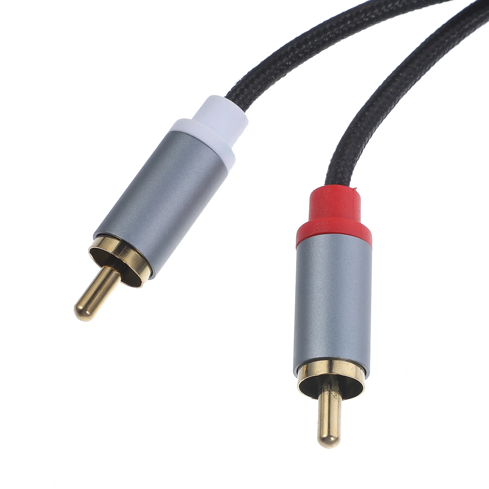

3.5Mm Audio Splitter Cable 2M Male To Dual Lotus Adapter For Smartphones Tablets Amplifiers Vcr Wire Aux Cord Video