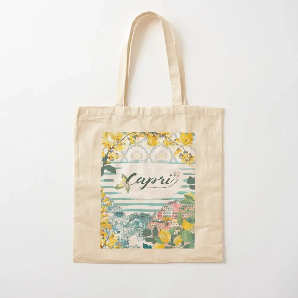 

Capri Sprrento, Positano - Italy art poster Tote Bag Portable shopping bag Beach bag shopping trolley