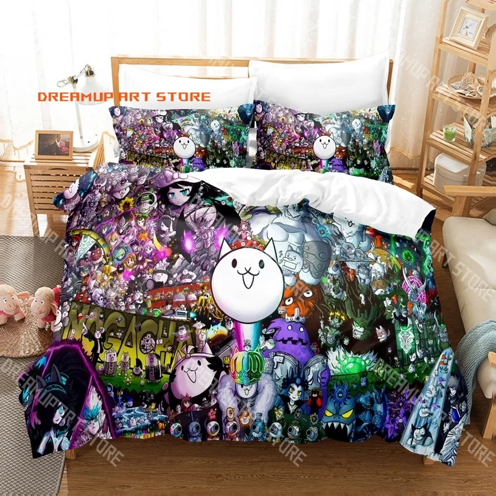 2026 3D Print Battle Cats Cartoon Bedding Set Single Twin Full Queen King Size Bed Set Adult Kid Bedroom Duvetcover Set