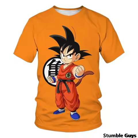 Anime Goku Tshirt Kids Boys Clothes Girls Dragon Trucksuit Sonic Vegeta Saiyan One Piece Narutos Brand Jersey Ball Short Sleeve