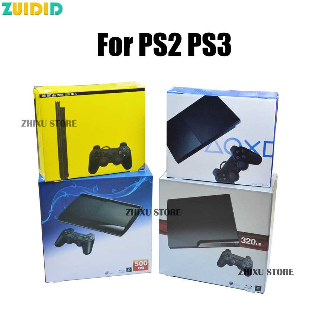 ZUIDID For PS2 7W 77004 9W 90004 Game Console New Packing Box Carton for PS3 CECH-4012 (500G/320G) New Packaging protect box