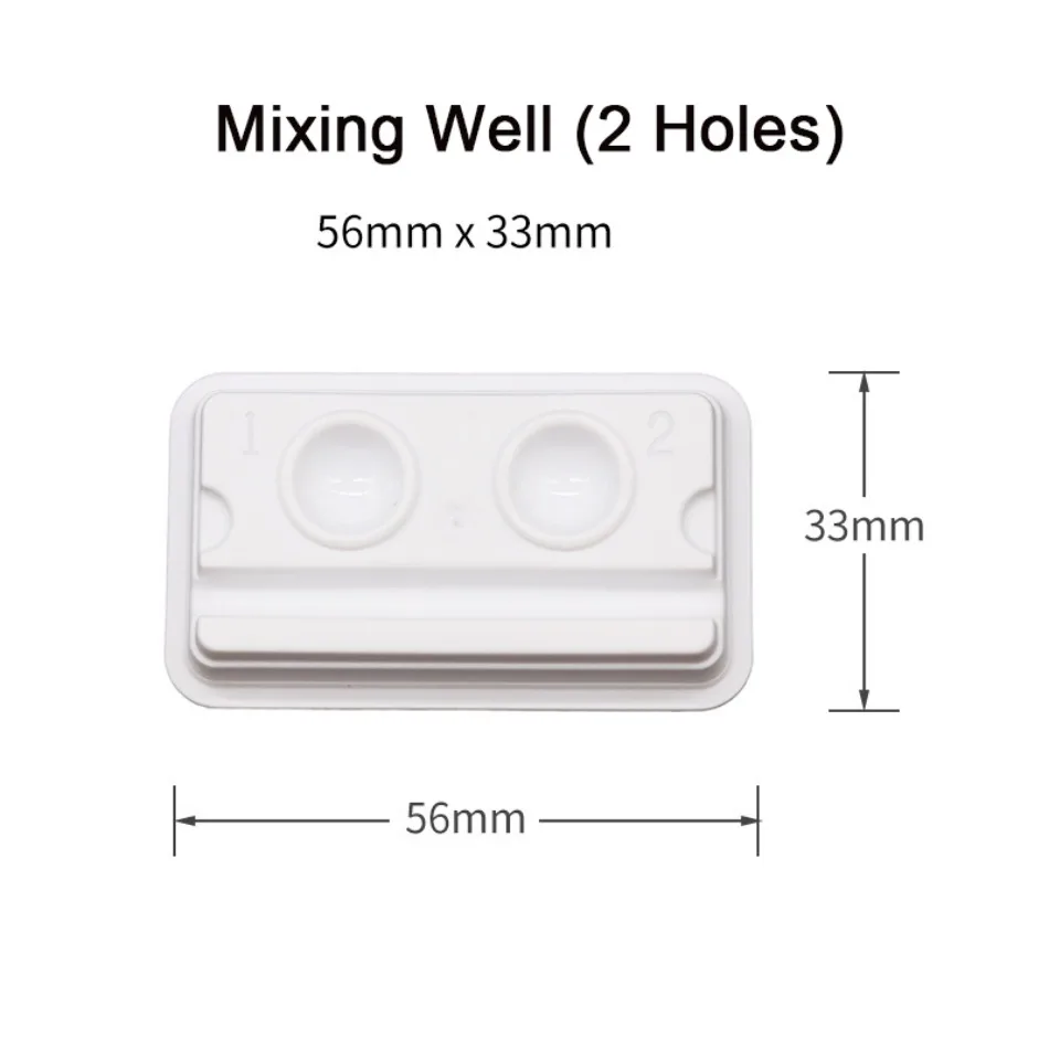 치과 도구 의치 가공 혼합 플레이트, 일회용 혼합 웰, 플라스틱 혼합 약 접시, 4 홀, 2 홀, 10 개
