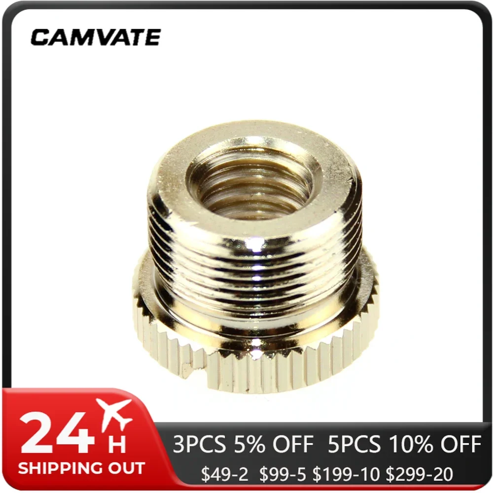 Стандартный резьбовой винтовой адаптер CAMVATE с гнездом 3/8-16 на штекер 5/8-27 для с резьбой 3/8-16 микрофона, монтажный Новый