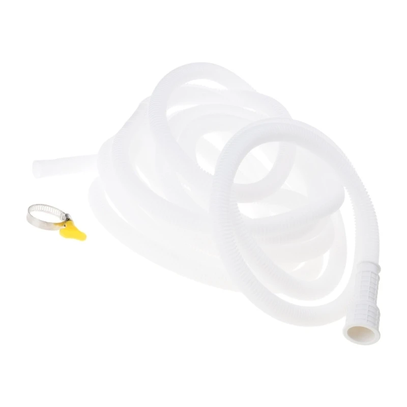 652F Multipurpose Condensate Hose Extension Heavy Duty Rubber Pipe Reinforced Water Outlet Pipe for Home & Office Use