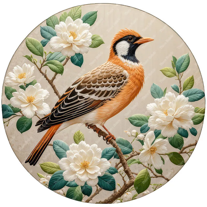Three Ratels CD110 Classical elegant flower and bird pattern prototype self-adhesive wall sticker for home decoration