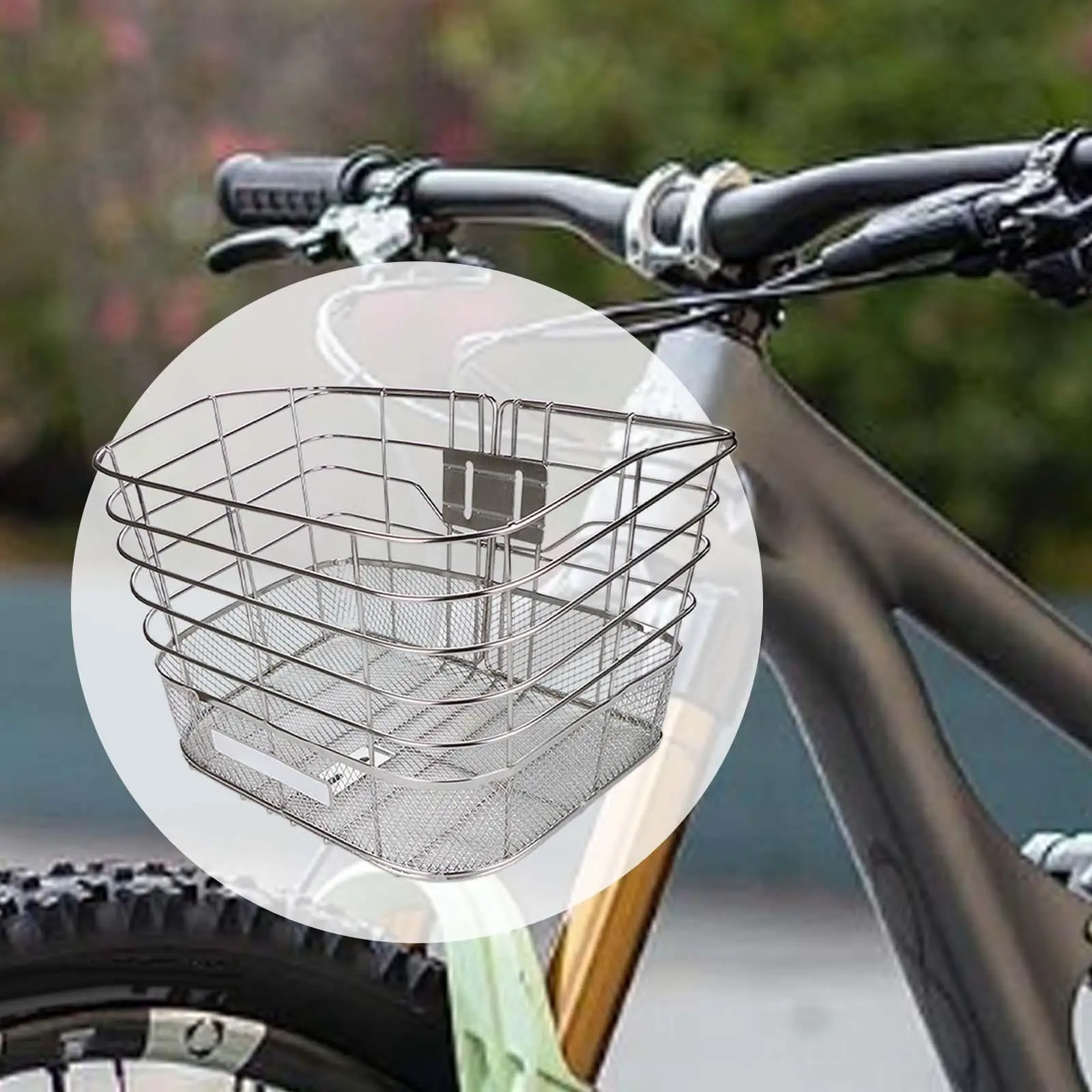 Front Bike Basket Bike Wire Basket Carrier Easy Assembly Bicycle Front Basket