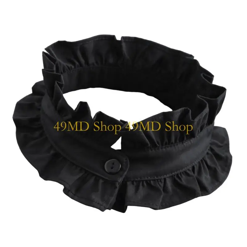 49MD Pattern  Collar Accessory Folded Ruffle Design For Blouses And Tops