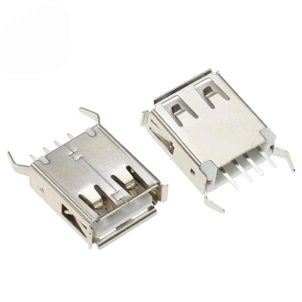 USB 2.0 Interface Connector Socket Type A Female 180 Degree DIP Straight  Needle Welding Wire PCB DIY