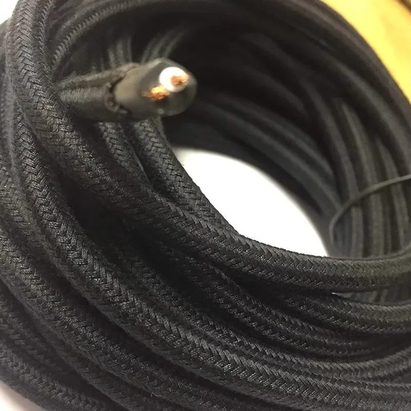【From China】2*0.75mm Braided Round 2/3 Cores Sheathed Wires Edison Lighting Power Cord Electric Cables