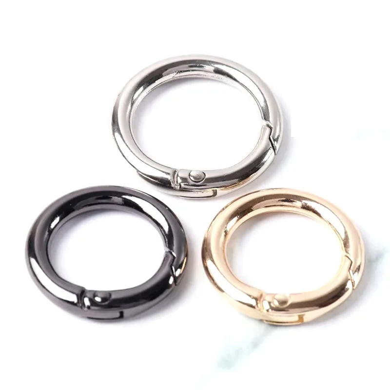 1pcs Spring O Rings, Metal Keychain Ring Round Carabiner Clips for Replacement Purse Ring Hardware, Paracord Keychain Lanyard