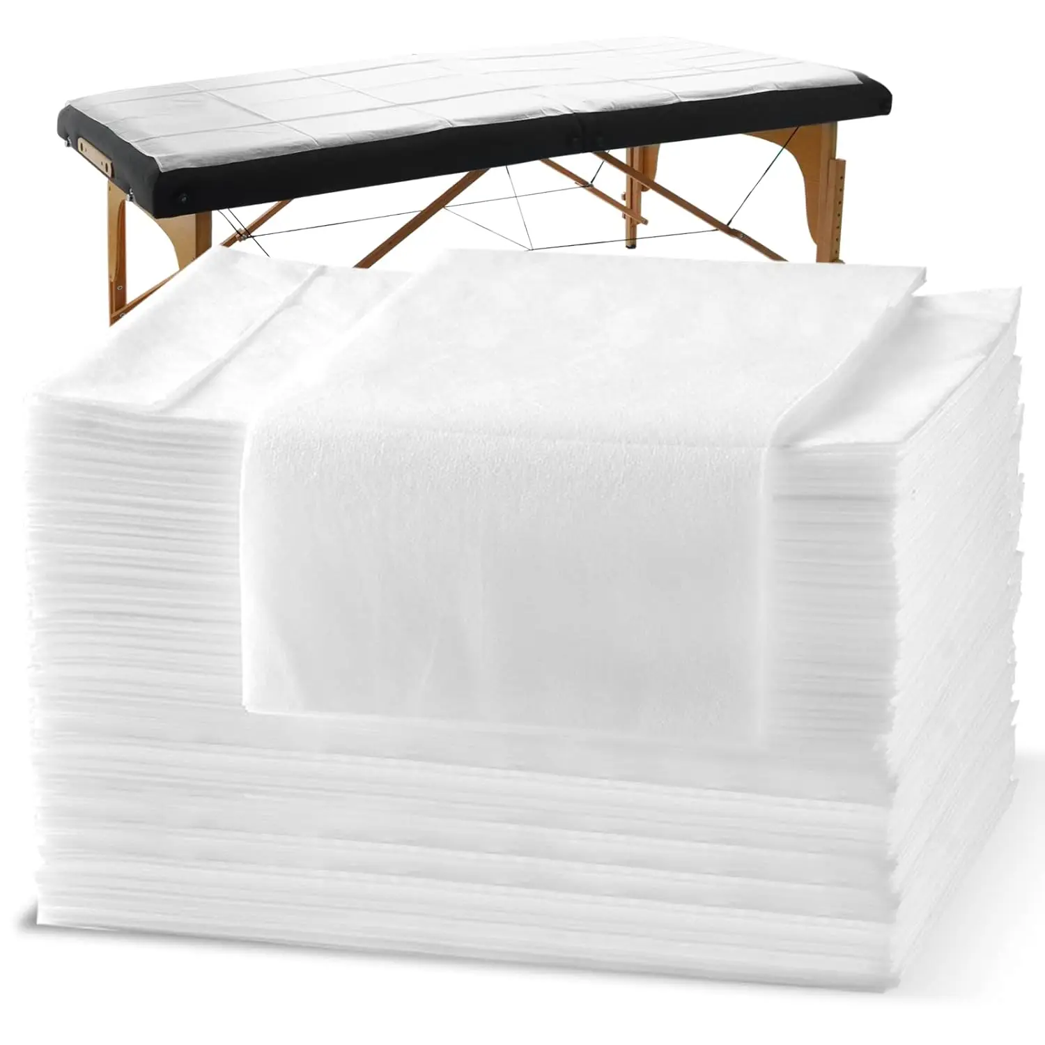 

Spa Bed Sheets Disposable Massage Table Set, 60 Pcs Massage Sheets Cover Non-Woven Fabric for Beauty